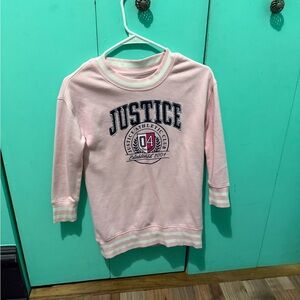 Justice Light Pink Graphic Sweatshirt